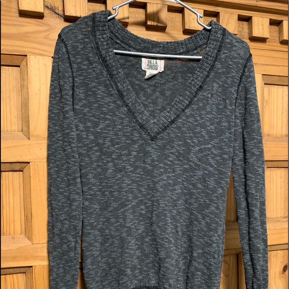 Forest green deep v-neck Billabong sweater- Size M